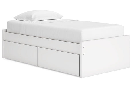 Onita White Youth Storage Platform Bedroom Set with 2 Drawers by Ashley at Eve Furniture
