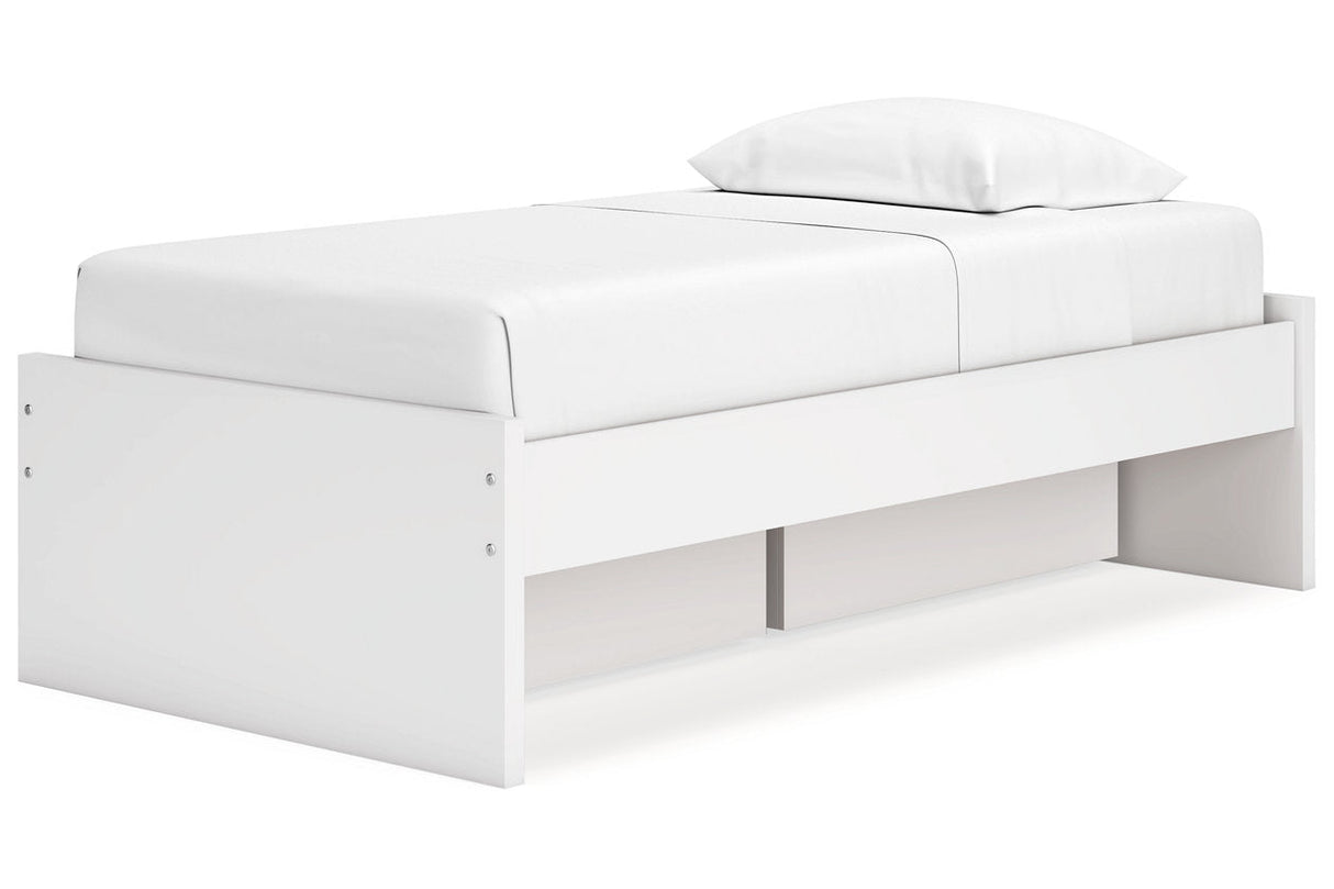 Onita White Youth Storage Platform Bedroom Set with 2 Drawers by Ashley at Eve Furniture