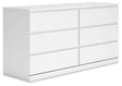 Onita White Dresser by Ashley at Eve Furniture