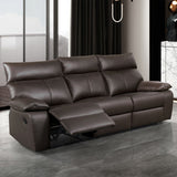 Onoria Brown Leather Match Reclining Living Room Set by Furniture of America at Eve Furniture
