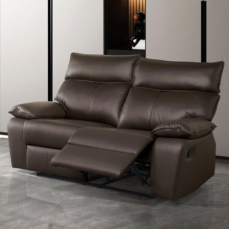 Onoria Brown Manual Recline Loveseat by Furniture of America at Eve Furniture