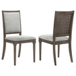 Onslow Dark Brown Dining Side Chair, Set of 2 by Coaster at Eve Furniture