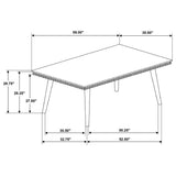 Onslow Dark Brown Rectangular Wood Dining Table by Coaster at Eve Furniture