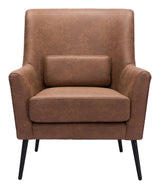 Ontario Vintage Brown Accent Chair by Zuomod at Eve Furniture