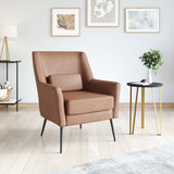 Ontario Vintage Brown Accent Chair by Zuomod at Eve Furniture