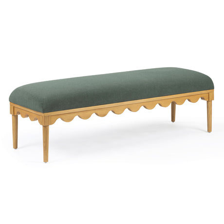 Oodle 56.5" Vegan Mohair Bench by TOV Furniture at Eve Furniture
