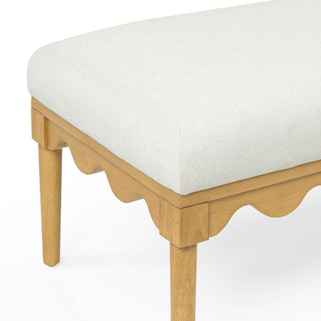 Oodle 56.5" Vegan Mohair Bench by TOV Furniture at Eve Furniture