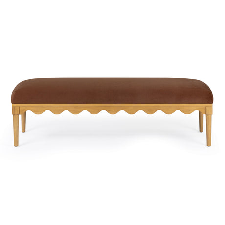 Oodle 56.5" Vegan Mohair Bench by TOV Furniture at Eve Furniture