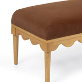 Oodle 56.5" Vegan Mohair Bench by TOV Furniture at Eve Furniture