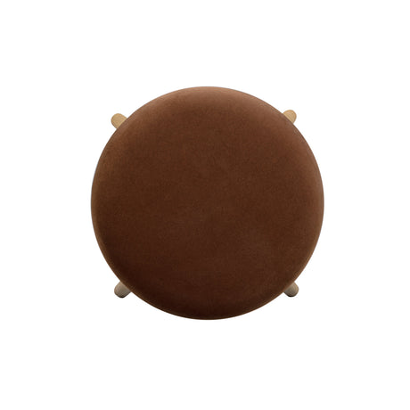 Oodle Bronze Performance Vegan Mohair Natural Bar Stool by TOV Furniture at Eve Furniture