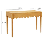 Oodle Natural Ash 2-Drawer Desk by TOV Furniture at Eve Furniture