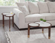 Oormi 3-Piece Banswara White Marble Inlay Table Set by Steve Silver at Eve Furniture