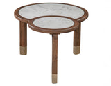 Oormi 3-Piece Banswara White Marble Inlay Table Set by Steve Silver at Eve Furniture