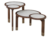 Oormi 3-Piece Banswara White Marble Inlay Table Set by Steve Silver at Eve Furniture