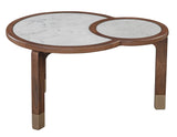 Oormi Banswara White Marble Inlay Coffee Table by Steve Silver at Eve Furniture