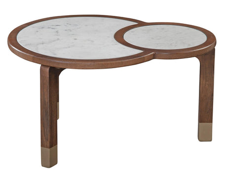 Oormi Banswara White Marble Inlay Coffee Table by Steve Silver at Eve Furniture