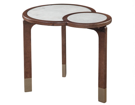 Oormi Banswara White Marble Inlay End Table by Steve Silver at Eve Furniture
