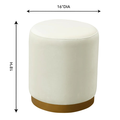 Opal Velvet Ottoman by TOV Furniture at Eve Furniture