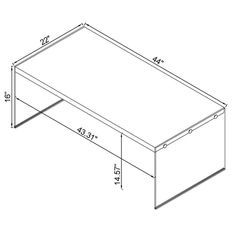 Opal White 2-Piece High Gloss Coffee and End Table Set by Coaster at Eve Furniture