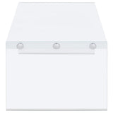 Opal White 2-Piece High Gloss Coffee and End Table Set by Coaster at Eve Furniture