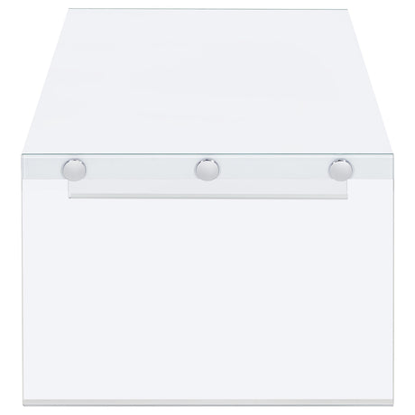 Opal White 2-Piece High Gloss Coffee and End Table Set by Coaster at Eve Furniture