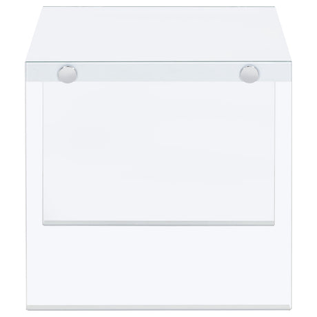 Opal White 3-Piece High Gloss Coffee and End Table Set by Coaster at Eve Furniture