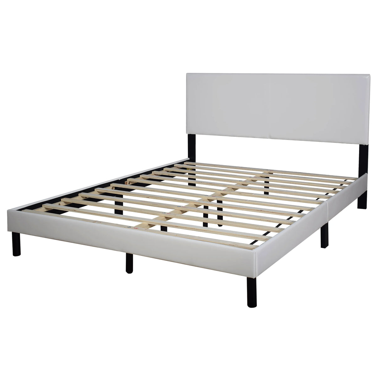 Opal White Queen Platform Bed by Happy Homes at Eve Furniture