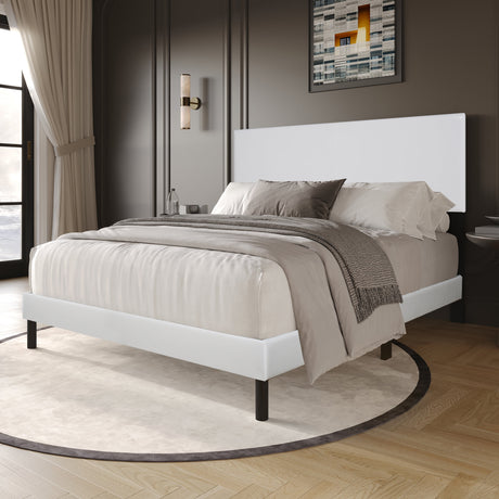 Opal White Full Platform Bed by Happy Homes at Eve Furniture