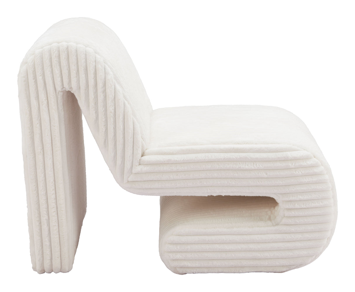 Opam White Accent Chair by Zuomod at Eve Furniture