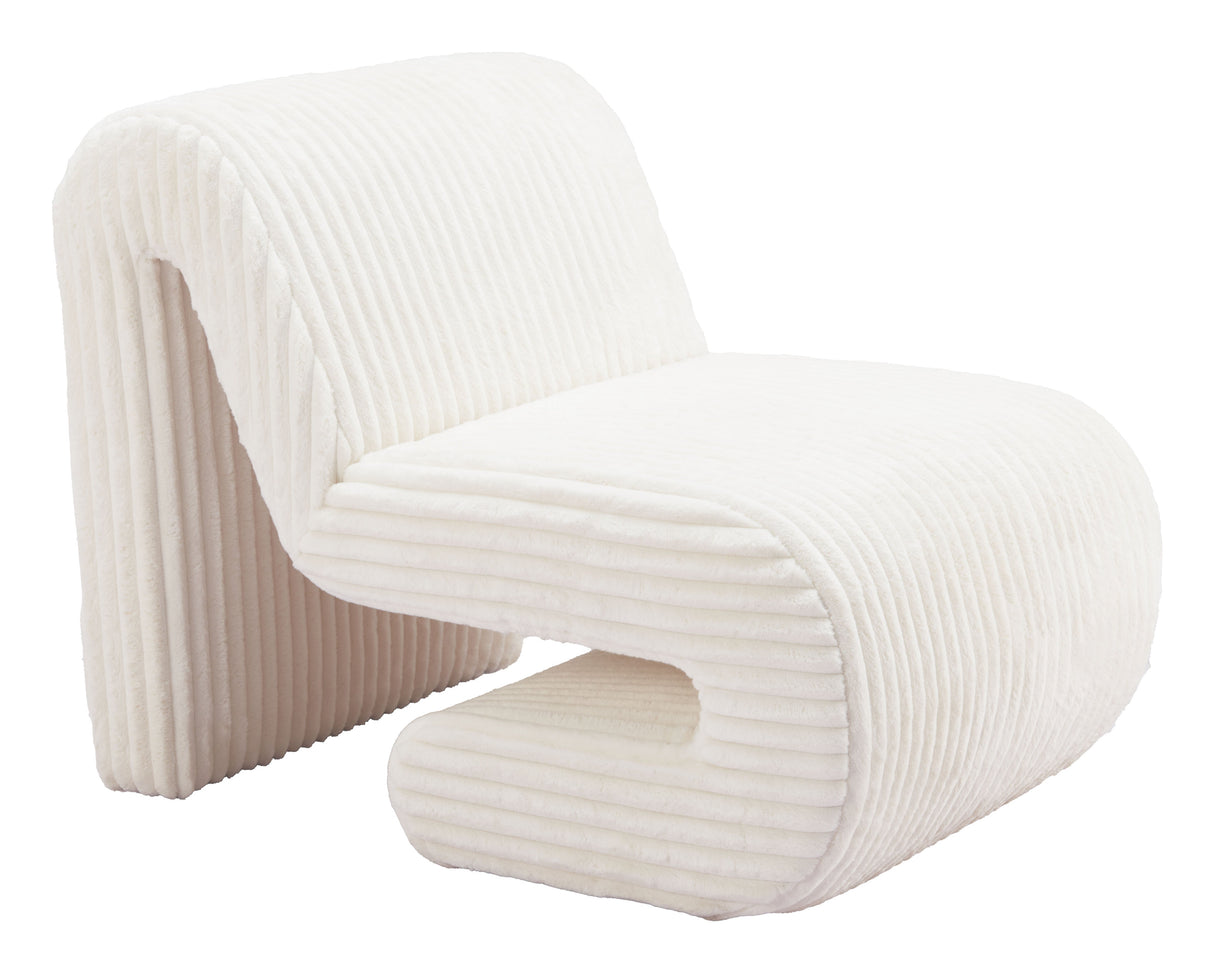 Opam White Accent Chair by Zuomod at Eve Furniture