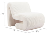 Opam White Accent Chair by Zuomod at Eve Furniture