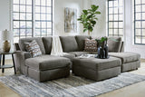 O'Phannon Putty 2-Piece Sectional with Ottoman by Ashley at Eve Furniture