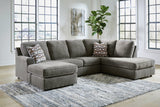 O'Phannon Putty 2-Piece Sectional with Ottoman by Ashley at Eve Furniture