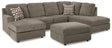 O'Phannon Putty 2-Piece Sectional with Ottoman by Ashley at Eve Furniture