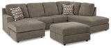 O'Phannon Putty 2-Piece Sectional with Ottoman by Ashley at Eve Furniture