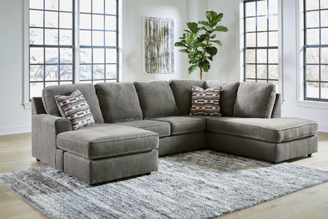 O'Phannon Putty 2-Piece Sectional with Ottoman by Ashley at Eve Furniture