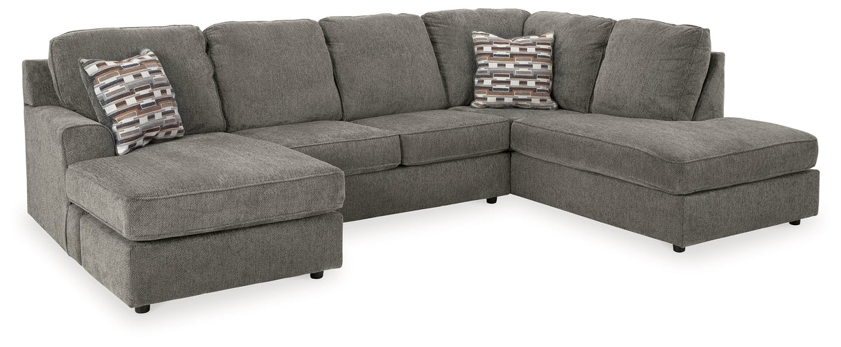 O'Phannon Putty 2-Piece Sectional with Ottoman by Ashley at Eve Furniture