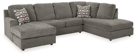 O'Phannon Putty 2-Piece Sectional with Ottoman by Ashley at Eve Furniture