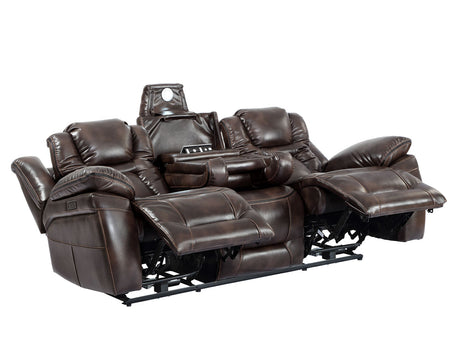 Oportuna Coffee 3-Piece Dual Power Reclining Set by Steve Silver at Eve Furniture
