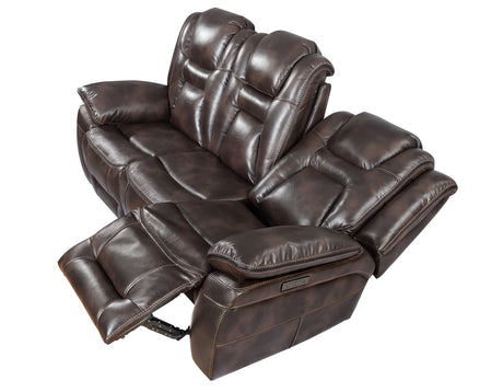 Oportuna Coffee 3-Piece Dual Power Reclining Set by Steve Silver at Eve Furniture