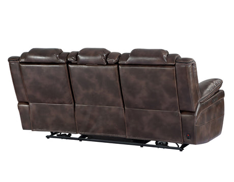 Oportuna Coffee 3-Piece Dual Power Reclining Set by Steve Silver at Eve Furniture