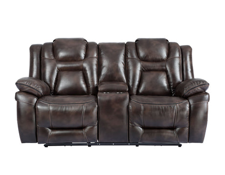 Oportuna Coffee 3-Piece Dual Power Reclining Set by Steve Silver at Eve Furniture