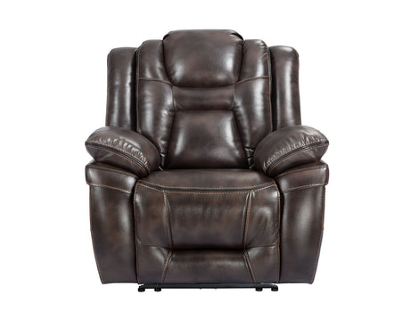 Oportuna Coffee 3-Piece Dual Power Reclining Set by Steve Silver at Eve Furniture