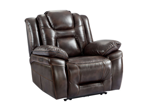 Oportuna Coffee 3-Piece Dual Power Reclining Set by Steve Silver at Eve Furniture