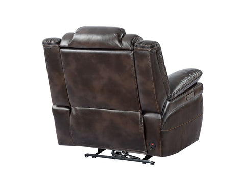 Oportuna Coffee 3-Piece Dual Power Reclining Set by Steve Silver at Eve Furniture