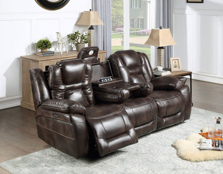Oportuna Coffee 3-Piece Dual Power Reclining Set by Steve Silver at Eve Furniture
