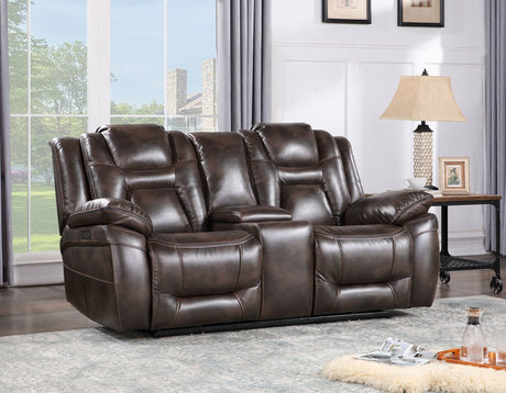 Oportuna Coffee 3-Piece Dual Power Reclining Set by Steve Silver at Eve Furniture