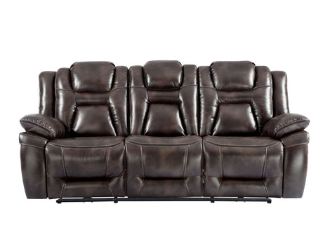 Oportuna Coffee 3-Piece Dual Power Reclining Set by Steve Silver at Eve Furniture