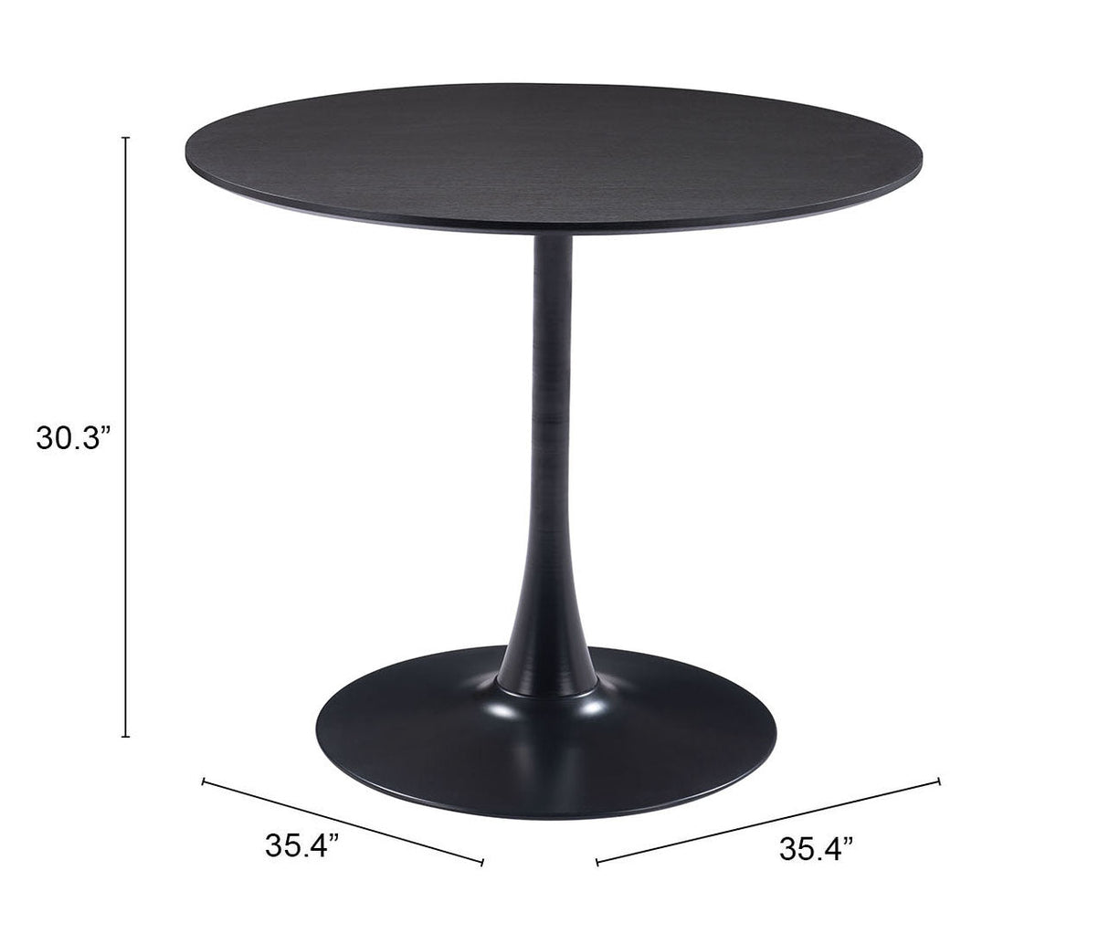 Opus Black Dining Table by Zuomod at Eve Furniture