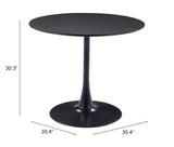 Opus Black Dining Table by Zuomod at Eve Furniture